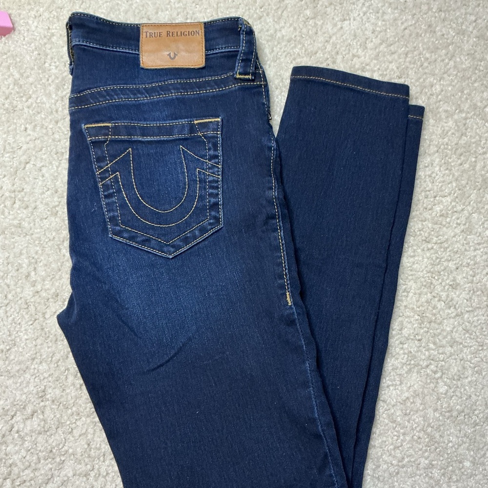 True Religion Women's Halle high rise super skinny